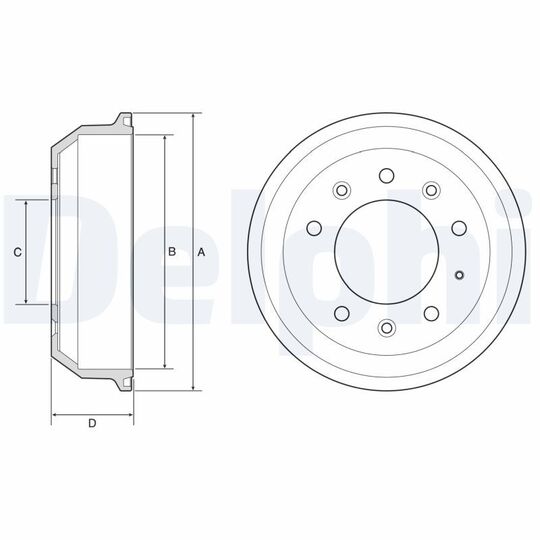 BF608 - Brake Drum 