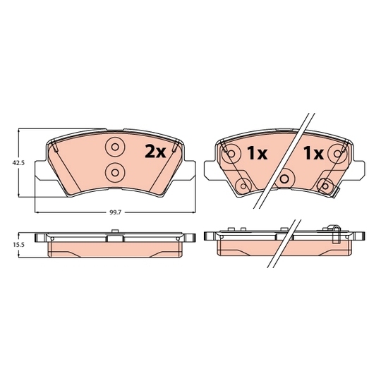 GDB2248 - Brake Pad Set, disc brake 