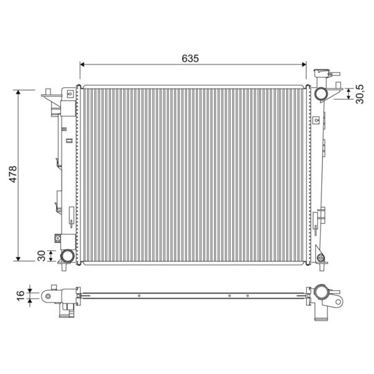 701326 - Radiator, engine cooling 