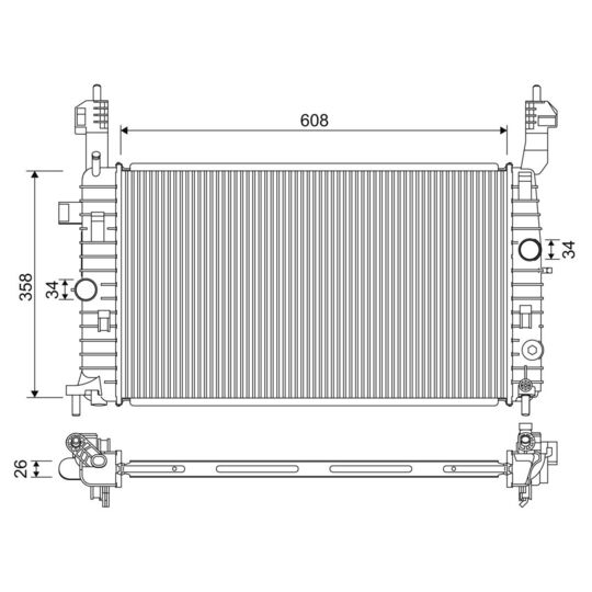 701332 - Radiator, engine cooling 