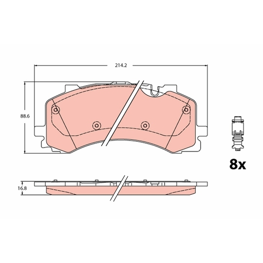 GDB2235 - Brake Pad Set, disc brake 