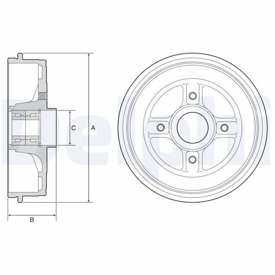 BFR624 - Brake Drum 