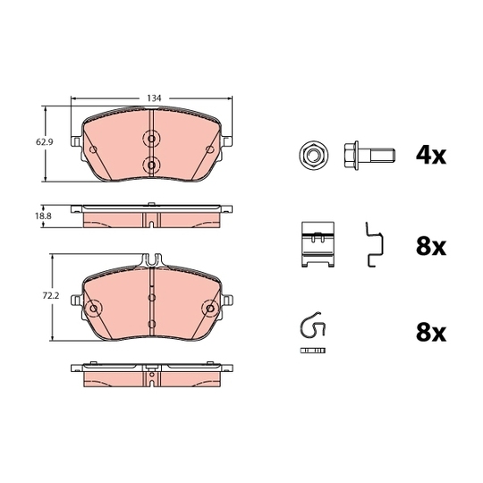 GDB2330 - Brake Pad Set, disc brake 