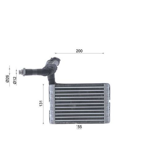 AE 5 000P - Evaporator, air conditioning 