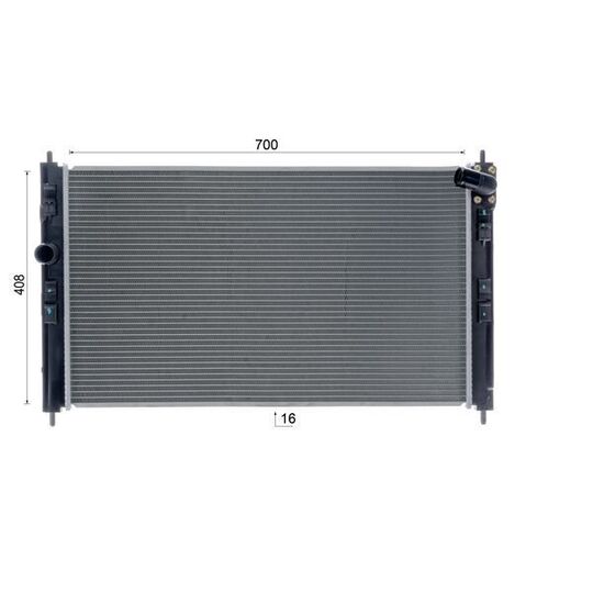 CR 2238 000S - Radiaator,mootorijahutus 