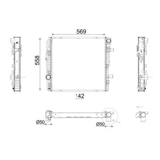 CR 674 000P - Radiator, engine cooling 