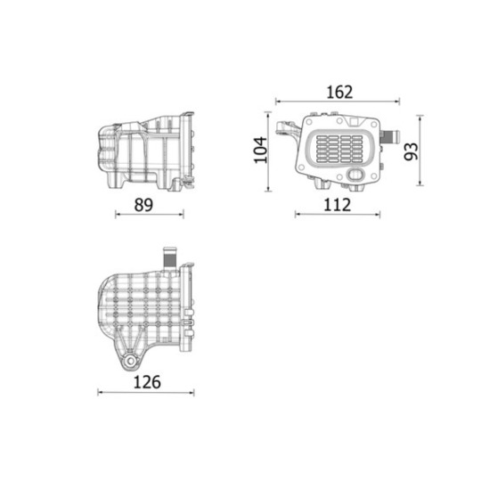 CE 41 000P - Radiaator,heitgaaside tagasijooks 