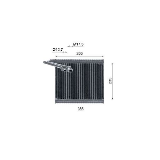 AE 85 000S - Evaporator, air conditioning 