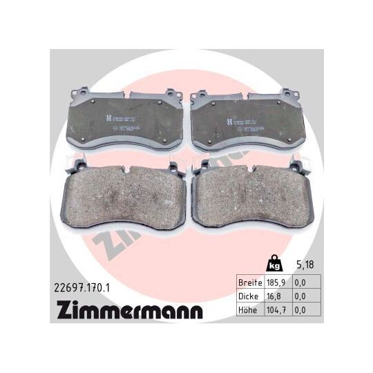 22697.170.1 - Brake Pad Set, disc brake 