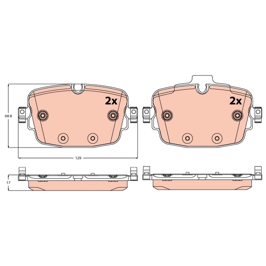 GDB2215 - Brake Pad Set, disc brake 