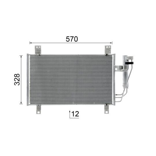 AC 1100 000S - Condenser, air conditioning 