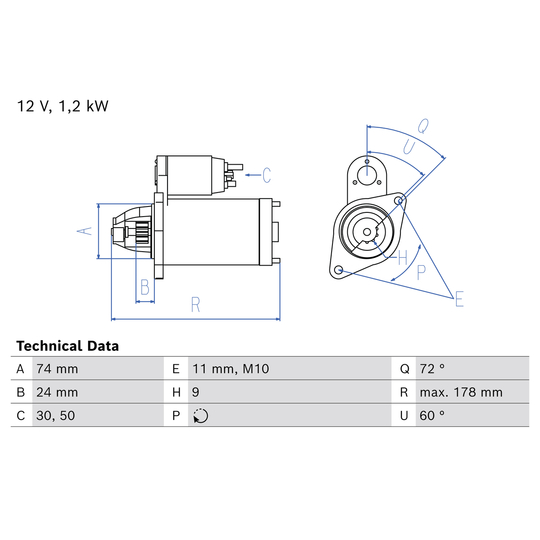 0 986 026 460 - Startmotor 