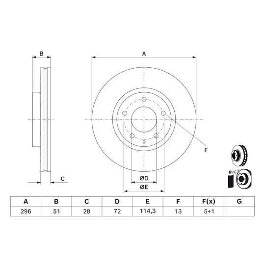 0 986 479 D76 - Brake Disc 