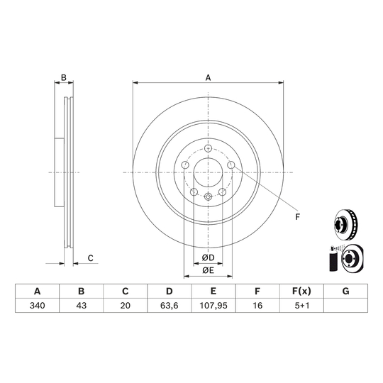 0 986 479 D97 - Brake Disc 