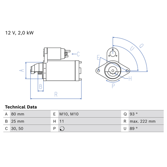 0 986 026 010 - Startmotor 