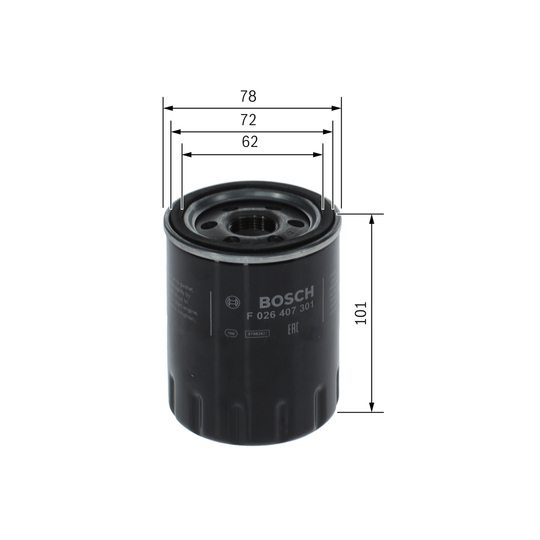 F 026 407 301 - Oil filter 