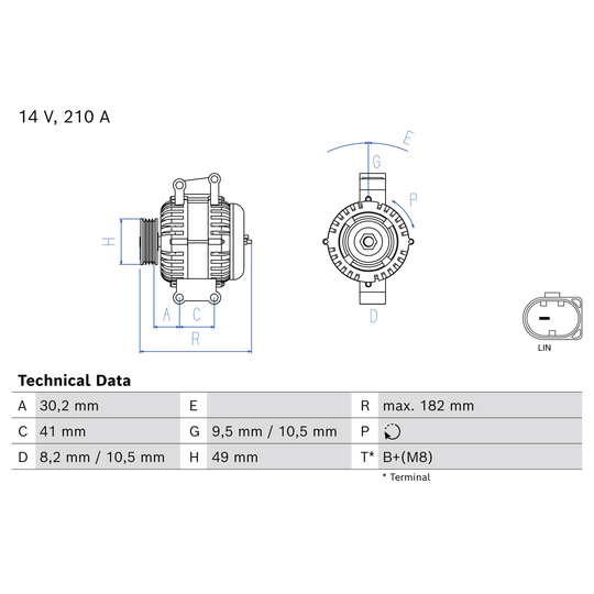 0 986 085 380 - Alternator 