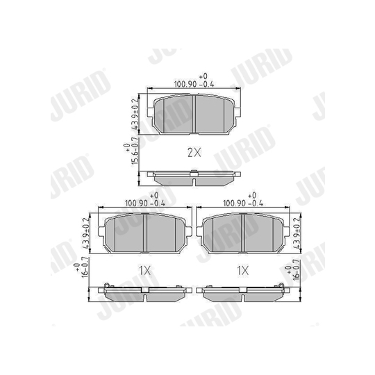 572613J - Brake Pad Set, disc brake 