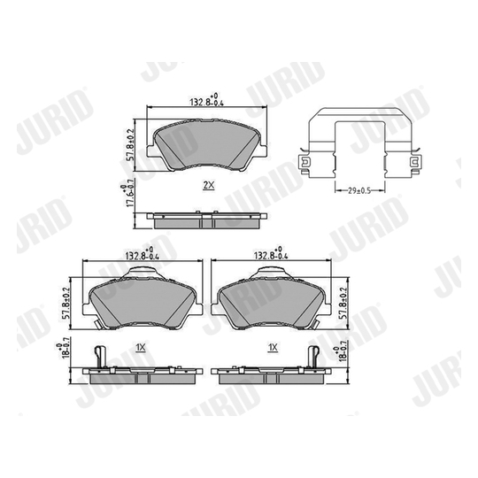 573815J - Brake Pad Set, disc brake 