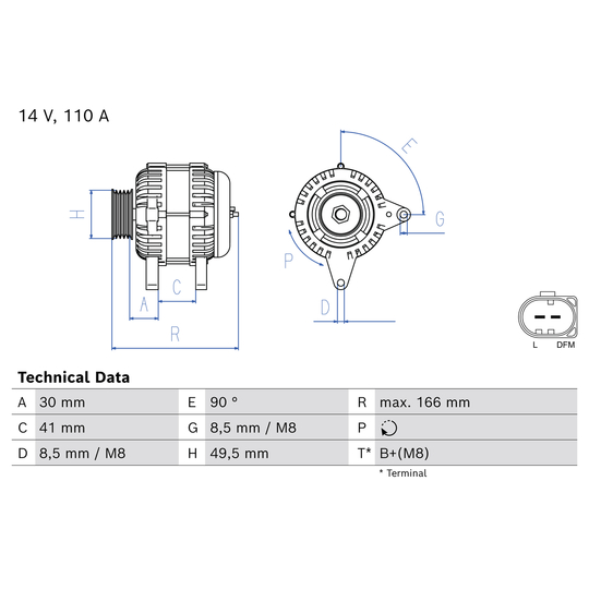 0 986 086 010 - Alternator 