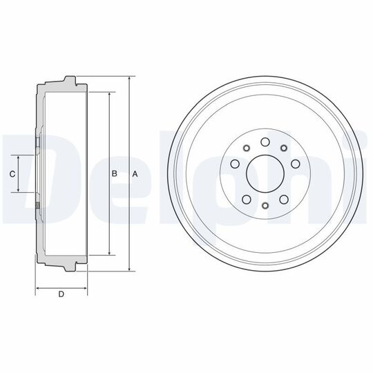 BF629 - Brake Drum 