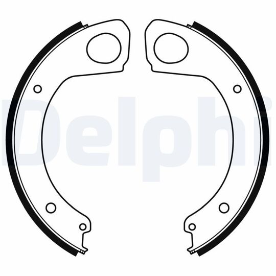 LS2174 - Brake Shoe Set, parking brake 