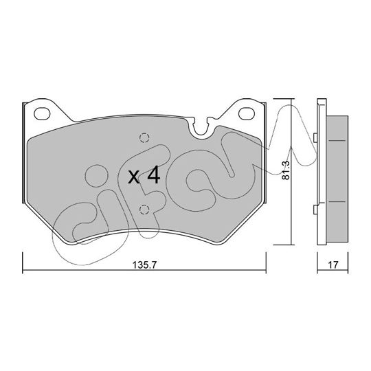 822-1170-0 - Brake Pad Set, disc brake 