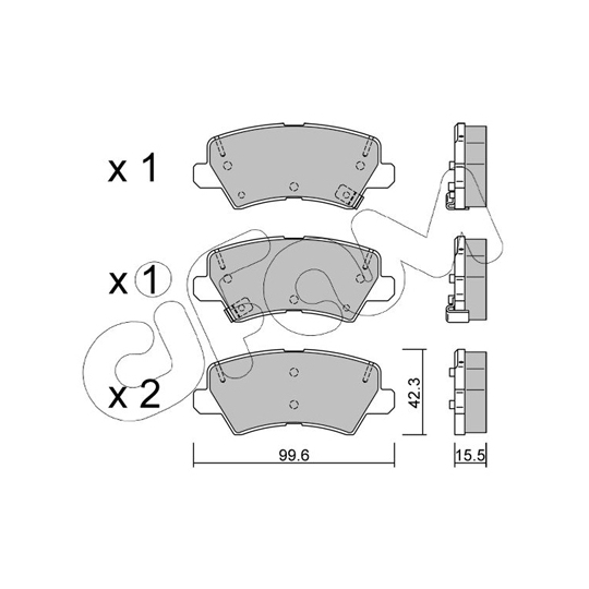 822-1166-0 - Brake Pad Set, disc brake 