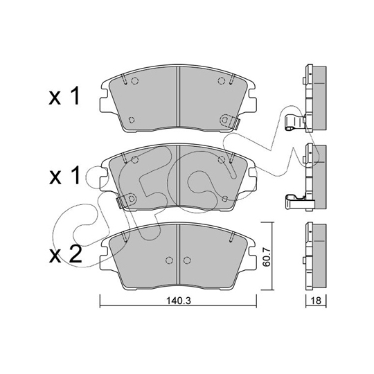 822-1164-0 - Brake Pad Set, disc brake 