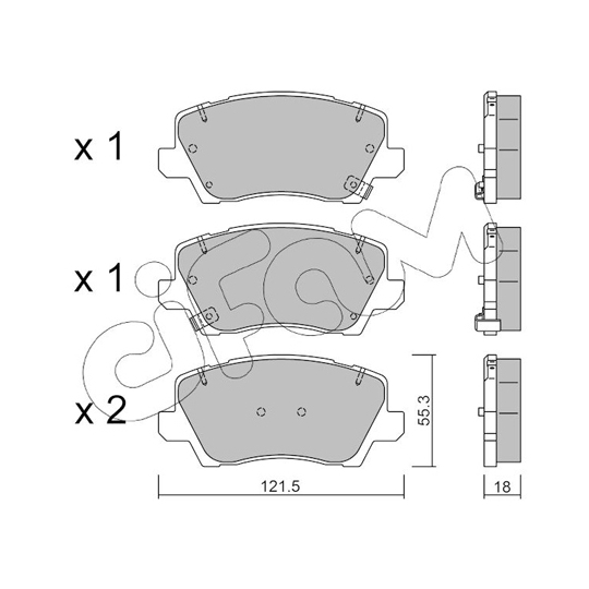 822-1165-0 - Piduriklotsi komplekt, ketaspidur 