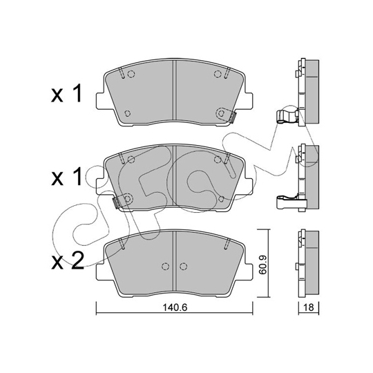 822-1169-0 - Brake Pad Set, disc brake 