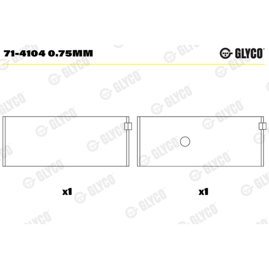 71-4104 0.75mm - Big End Bearings 