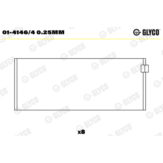 01-4146/4 0.25mm - Big End Bearings 