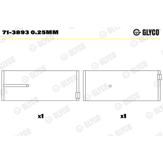 71-3893 0.25MM - Big End Bearings 