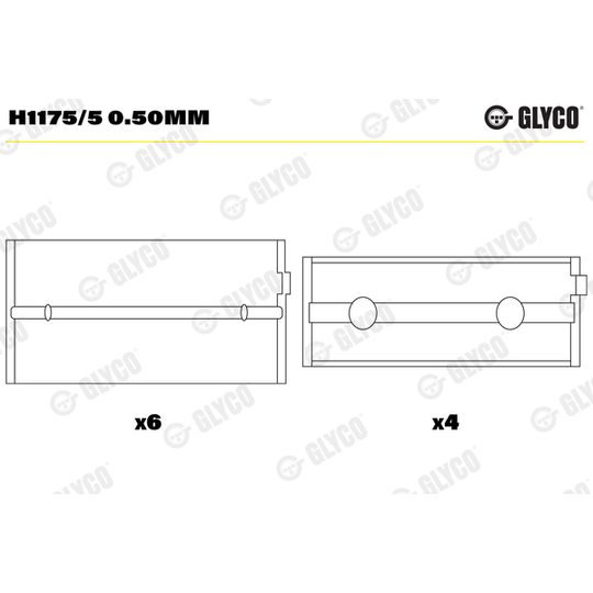 H1175/5 0.50mm - Väntvõlli laager 