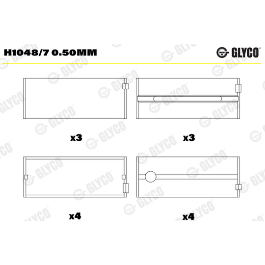 H1048/7 0.50mm - Crankshaft Bearings 