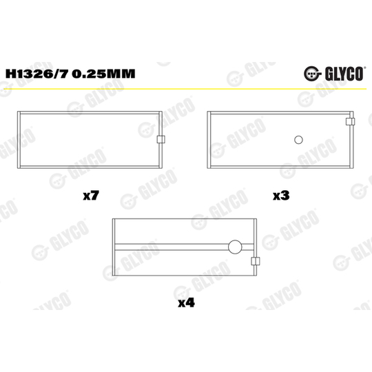 H1326/7 0.25mm - Crankshaft Bearings 