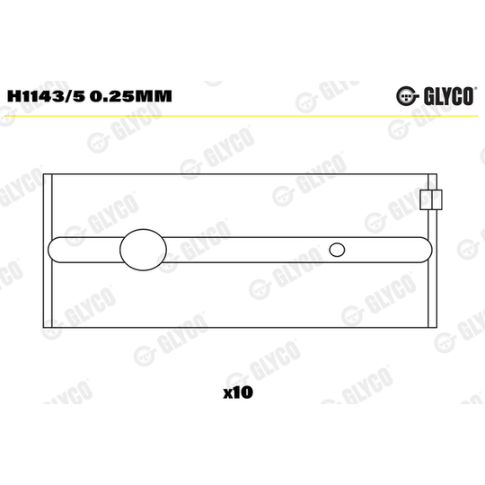 H1143/5 0.25mm - Crankshaft Bearings 