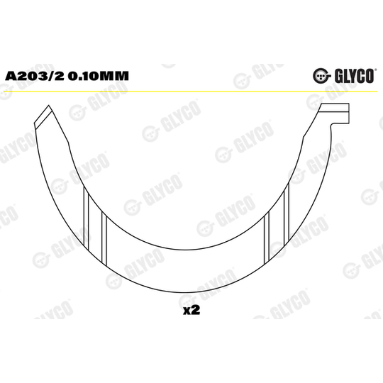 A203/2 0.10mm - Thrust Washer, crankshaft 