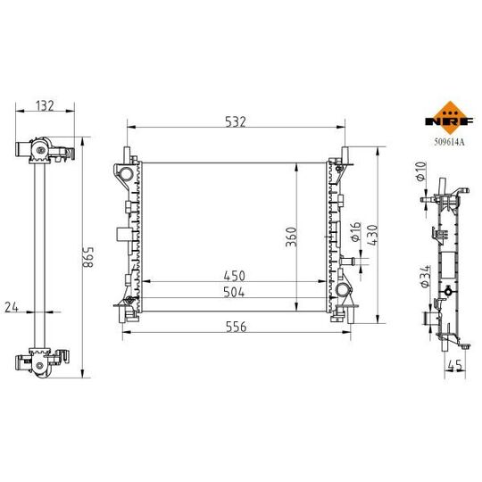 509614A - Radiator, engine cooling 