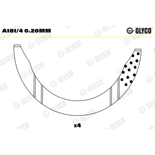 A181/4 0.20mm - Thrust Washer, crankshaft 