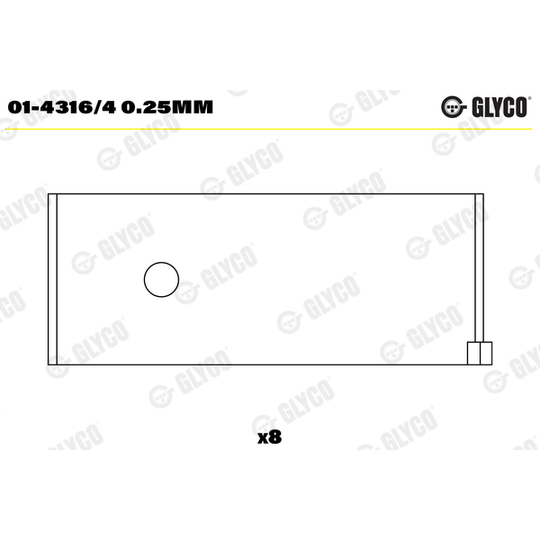 01-4316/4 0.25mm - Big End Bearings 