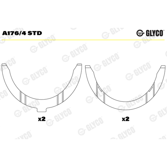 A176/4 STD - Thrust Washer, crankshaft 