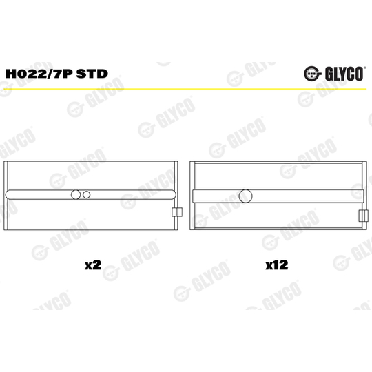 H022/7P STD - Crankshaft Bearings 