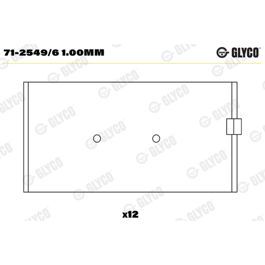 71-2549/6 1.00mm - Big End Bearings 