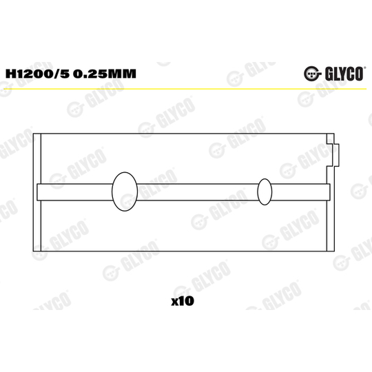 H1200/5 0.25mm - Crankshaft Bearings 