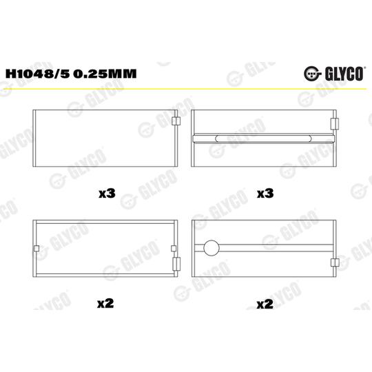 H1048/5 0.25mm - Crankshaft Bearings 