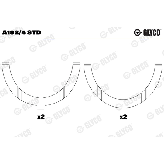 A192/4 STD - Distansskiva, vevaxel 