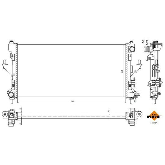 54202A - Radiator, engine cooling 