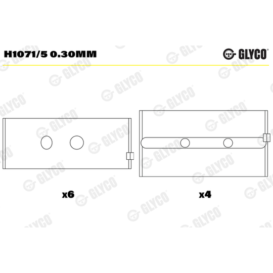 H1071/5 0.30mm - Crankshaft Bearings 